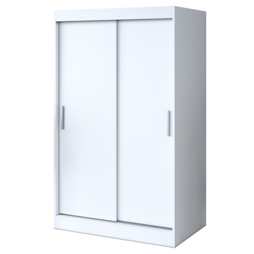 Szafa Przesuwna 120 cm Biała Garderoba 2 wnętrza
