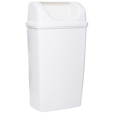 Kosz na śmieci 50 litrów Faneco plastik biały
