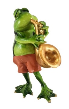 FIGURKA ŻABA Z SAKSOFONEM 16,5CM