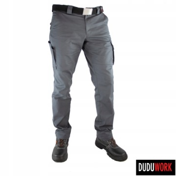DuduWork РАБОЧИЕ БРЮКИ по охране труда и технике безопасности Серые Elastic 50