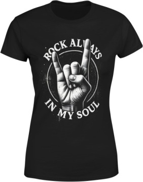 KOSZULKA ROCKOWA ROCK DAMSKA Z NADRUKIEM KOSZULKI ROCKOWE NADRUK Z NAPISEM