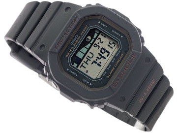 DAMSKI ZEGAREK CASIO GLX-S5600-1ER G-SHOCK G-LIDE SZARY PŁYWY MORSKIE