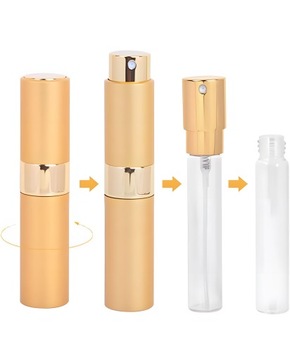 Podróżny Atomizer do Perfum 8ml Butelka Flakonik na Perfumy Przekręcany LUX