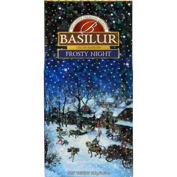Чай черный Basilur FROSTY NIGHT МИНДАЛЬ Рождественский 100г в ПОДАРОК
