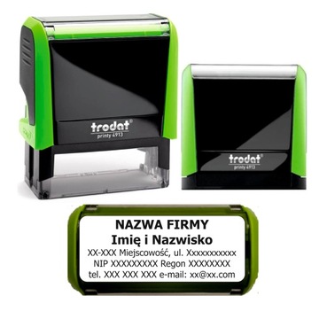 Pieczątka Firmowa Trodat Printy 4913 czarna 5-8 wierszy jakość premium