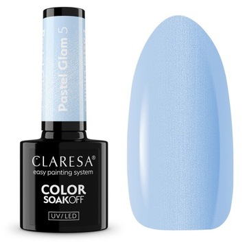 CLARESA HYBRID POLISH PASTEL GLAM blue LIPGLOSS EFFECT 5