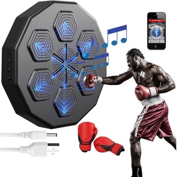 МУЗЫКАЛЬНЫЙ БОКСЕРСКИЙ МАШИНА НА ТРЕНИРОВОЧНОЙ БОКСЕРСКОЙ СТЕНЕ + БОКСЕРСКИЕ ПЕРЧАТКИ