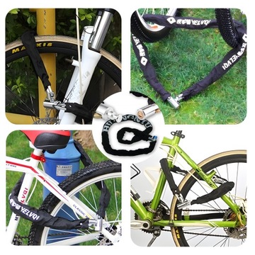 ЦЕПЬ ЗАМКА С КЛЮЧОМ для велосипеда, скутера Scooter Strong, ЧЕРНАЯ