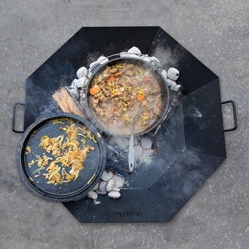 Чугунный казан 9+3л подвесной с каминным поддоном