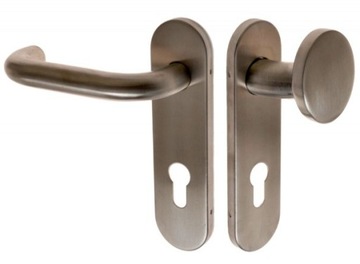 KLAMKO-GAŁKA do drzwi ppoż 72mm stal nierdz. PRAWA