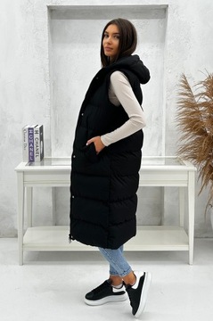 DZ728 r S ЖЕНСКИЙ УТЕПЛЕННЫЙ ЖИЛЕТ С МАКСИМАЛЬНЫМИ РУКАВАМИ