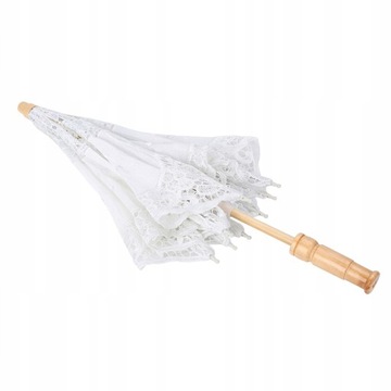 Ręcznie robiony koronkowy haft w kwiaty Parasol