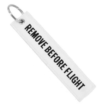 Zawieszka Remove Before Flight * RBF * (BIAŁY) (HAFT!) [QUALITY 100%!]