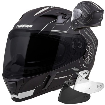 + CZARNA SZYBA KASK MOTOCYKLOWY CASSIDA 3.0 NEW XS