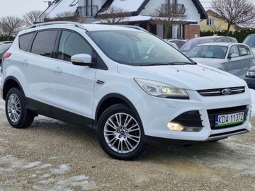 Ford Kuga II SUV 2.0 Duratorq TDCi 163KM 2013 Ford Kuga Sliczna biala Titanium 2.0 TDCI 163KM Naped 4x4 200tys km orygin