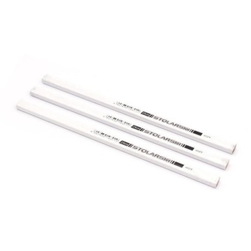 OŁÓWEK STOLARSKI 18CM BIAŁY HB TUBA-54SZT