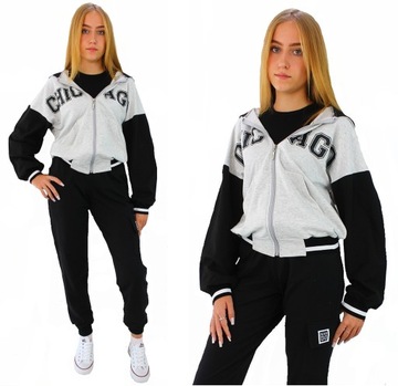 Bluza bawełniana na zamek z kapturem 140