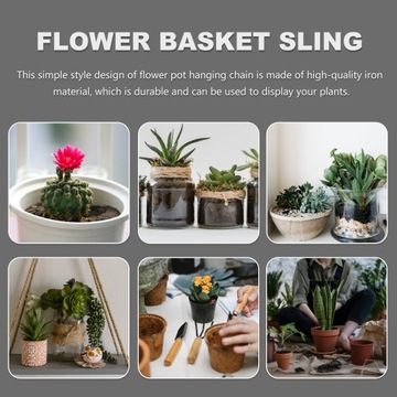 ДОМАШНИЙ ДЕКОР ПОДВЕСНАЯ ЦЕПНАЯ КОРЗИНА ЦВЕТОЧНЫЙ ГОРШОК