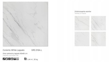 КЕРАМИЧЕСКАЯ ПЛИТКА CORIENTO БЕЛАЯ ЛЕШНО