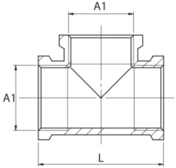ЛАТУННЫЙ ТРОЙНИК 1/2'