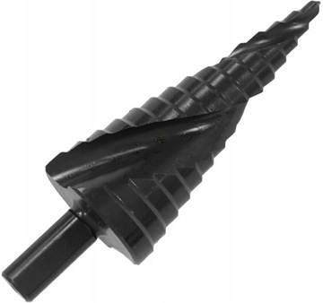 WIERTŁO STOŻKOWE STOPNIOWE SPIRALNE CHOINKOWE METALU ROZWIERTAK HSS 4-32 MM