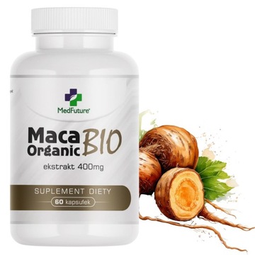 Maca Organic BIO Ekstrakt z korzenia maca - 400 mg POTENCJA LIBIDO