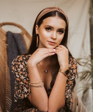 Ободок для волос в стиле бохо, розовый, пудровый, классический узел-тюрбан