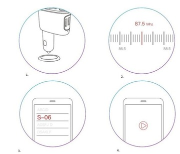 FM-ПЕРЕДАТЧИК BASEUS АВТОМОБИЛЬНОЕ ЗАРЯДНОЕ УСТРОЙСТВО BLUETOOTH MP3 2x USB SD/TF 3.4A