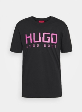 HUGO BOSS Czarny T-shirt Koszulka VIOLET LOGO _ M