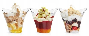 Pucharki do deserów ADMIRAL pojemniki do przekąsek wielorazowe 100ml 24szt