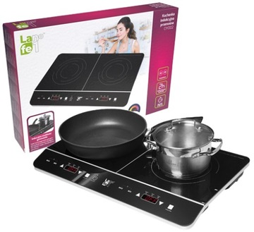 Kuchenka indukcyjna przenośna 2-polowa 3500W timer