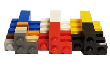 LEGO 2420 PŁYTKA 2X2 NAROŻNA MIX KOLORÓW 30 SZTUK