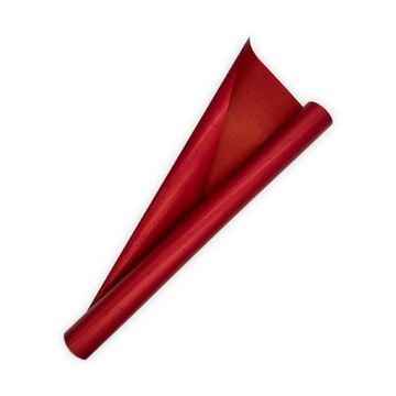 Folia Florystyczna SATYNOWA Kropki MAK BORDO 50cm/9y PREZENT ŚLUB BUKIET