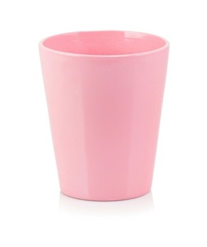 CERAMICZNA OSŁONKA DONICZKA STORCZYK 13cm Pudrowy RÓŻ