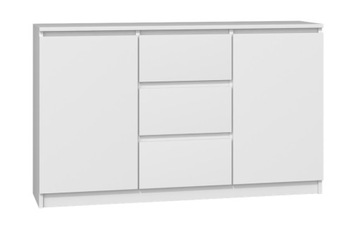 KOMODA 2D3S 120CM BIEL 3 SZUFLADY 2 DRZWI SALON