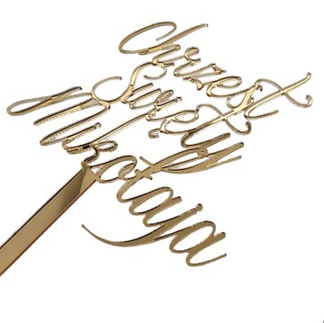 Крещенский топпер с именем, золотое зеркало