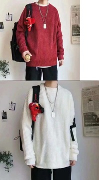 2023 Men Autumn Solid Color Wool Sweaters Slim Fit