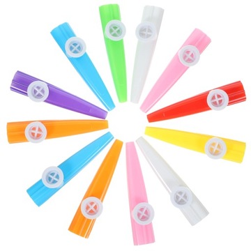 12 SZTUK PIĘKNYCH ZABAWEK PERKUSYJNYCH KAZOO PLAYTHINGS DLA DZIECI