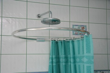 КРУГЛАЯ ДУШЕВАЯ рейка 80 СМ СЕРЕБРЯНЫЙ АЛЮМИНИЙ