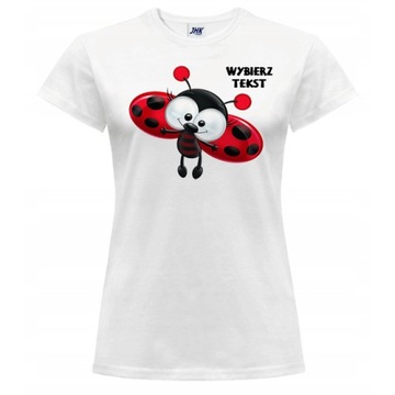 KOSZULKA DAMSKA T-SHIRT CHRZĄSZCZE BIEDRONKI XXL