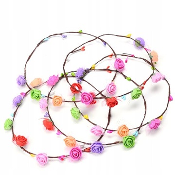 LED Flower Floral Opaska do włosów Girlanda Ś