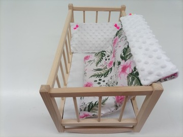 KOŁYSKA DREWNIANA dla lalek + POŚCIEL - PRODUCENT.