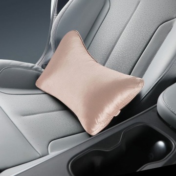 Подушка подголовника автокресла, шелк, серебро, Легковые автомобили