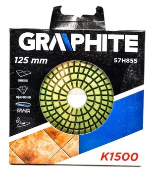 GRAPHITE RZEP POLERSKI DO GRESU 125 MM, K1500