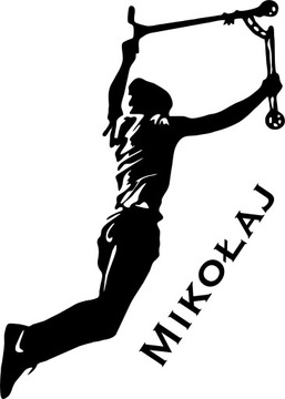 NAKLEJKA IMIĘ Z IMIENIEM ŚCIENNA SKATE HULAJNOGA