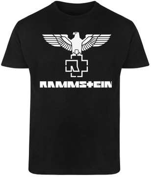 T-SHIRT MĘSKI RAMMSTEIN DLA FANA Z NADRUKIEM KOSZULKA CZARNA R-XS A529