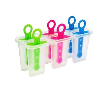 Forma foremka do lodów na patyku plastikowa 6 sztuk
