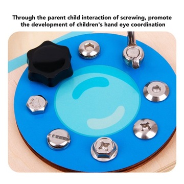 Zabawki śrubowe Bezpieczeństwo Drewniany śrubokręt Zabawki Montessori J1