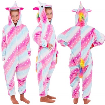 PIŻAMA DLA DZIECI KOMBINEZON KIGURUMI JEDNOROŻEC R.140cm ONESIE PRZEBRANIE