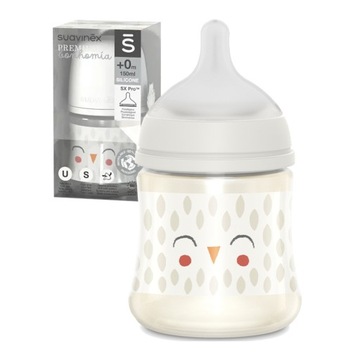Suavinex Butelka antykolkowa SX Pro 150 ml wolny przepływ 0m+ BPA free